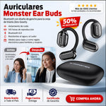Auriculares Monster Ear Buds: auriculares Bluetooth con diseño de gancho para la oreja de titanio Zero-Gravity, aislamiento de ruido, 145 horas de reproducción, auriculares inalámbricos Bluetooth 6.0, resistentes al agua y al sudor, ideales para viajes