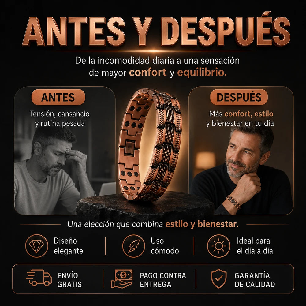 Cobra® Brazalete magnético de Cobre Puro: alivia dolor y mejora circulación