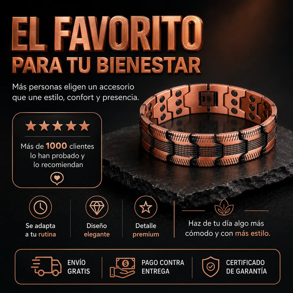 Cobra® Brazalete magnético de Cobre Puro: alivia dolor y mejora circulación
