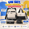 Set de mochila completo Totto impermeable, de cuero colores solidos brillantes para niños y niñas