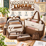 Set de mochila completo Totto impermeable, de cuero colores solidos brillantes para niños y niñas