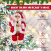 Papa Noel trepador en cuerda con 3 modos, decoración navideña musical animada