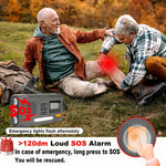 Radio de manivela de emergencia, radio meteorológica solar de 7400 mWh con AM/FM/NOAA, radio a batería con cargador de teléfono celular, pantalla digital, linterna, conector para auriculares y alarma SOS para exteriores/supervivencia
