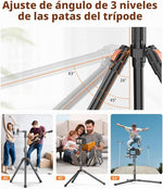 Upgraded Magnetic Selfie Stick 360° Palo para selfis magnético mejorado, soporte giratorio con control de ángulo de 360°, accesorio Bluetooth compacto y extensible (25 pulgadas), compatible con iPhone y teléfonos inteligentes