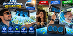 Aire acondicionado para carro ultra potente con panel solar extractor de olores 3 Ventiladores