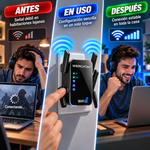 Amplificador de señal y extensor WiFi de doble banda WERCHTAY con puertos Ethernet; repetidor WiFi de largo alcance para el hogar: configuración sencilla «Plug-and-Play» con un solo toque, compatible con Smart TV y videojuegos.
