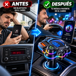 Transmisor FM Bluetooth 5.3 para coche con soporte QC3.0, adaptador de carga rápida dual USB PD 20W, reproductor MP3/USB/TF, receptor de radio inalámbrico, llamadas manos libres, pantalla LED, accesorio para el interior del vehículo.