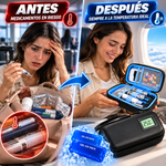 Estuche de viaje refrigerado para insulina, nevera portátil para medicamentos con indicador de temperatura, artículo esencial para viajes, estuche para diabetes con 2 paquetes de gel reutilizables, aprobado por la TSA para suministros para diabéticos.