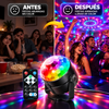 Luditek Luces de fiesta activadas por sonido con control remoto, iluminación de DJ, lámpara estroboscópica de bola de discoteca, 7 modos, luz de escenario para el hogar, habitación, bailes, fiestas