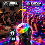 Luditek Luces de fiesta activadas por sonido con control remoto, iluminación de DJ, lámpara estroboscópica de bola de discoteca, 7 modos, luz de escenario para el hogar, habitación, bailes, fiestas