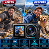 Cámara de acción y vlogging Xtra Edge: sensor de 1/1,3", grabación cinematográfica en 4K, hiperestabilización, sumergible hasta 16 metros (52 pies), batería de 3 horas, montaje rápido universal, marco protector; dispositivo portátil.