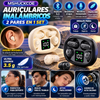 Auriculares inalámbricos Bluetooth MSHUCKCOE: auriculares invisibles de tamaño diminuto y resistentes al agua, con micrófono; set apto para dormir y hacer deporte (2 pares), diseño mini con mango corto; ideales para el trabajo, el deporte y dormir.