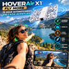 HOVERAir X1 - Fly More Cámara de vuelo autónomo de bolsillo - Fly More Combo 125 g Ligero 5 rutas de vuelo preprogramadas Sistema láser VIO y ToF Resistente a la intemperie Garantía de 12 meses Bolso plegable Drones de grabación electrónica - plegable.