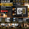Caja de seguridad electrónica con contraseña para dormitorios universitarios, hogar u oficina; caja fuerte para almacenamiento y ahorro. Caja fuerte mecánica para dinero con cerradura de llave —No incluye pilas.