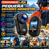 CAMWORLD 4K: Minicámara de vídeo corporal incluye tarjeta de memoria Micro SD de 64 GB, clip, lente, conectividad WiFi, pantalla HD de 1,47 pulgadas y soporte magnético de fijación rápida; cámara corporal ideal para vlogging, perfecta para ciclistas.