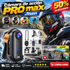 Cámara de acción PRO max Jisen - para Casco de Motocicleta, Grabación de Video a Prueba de Agua, Cámara de Acción para Bicicleta, mascotas