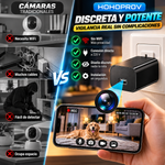 HOHOPROV Mini cámara de seguridad tipo cargador 1080P con tarjeta Micro SD de 64 GB, gran angular de 120 grados, conexión a toma de corriente de 220 V, visión nocturna, detección de movimiento y monitor para mascotas en casa (sin WiFi).