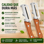 Paquete de 2 peladores multifuncionales de verduras, 3 en 1 de acero inoxidable con mango de madera, pelador de juliana y abridor de botellas, peladores de verduras de cocina para papas, zanahorias, lechuga, tomate, batabia, pepino - PELA, CORTA Y REBANA