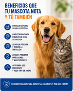 Ceradog®️ Elimina y previene molestias en los oidos de tu mascota disuelve la cera persistente que ocasiona daños auditivos