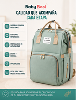 Baby Bool, maletín para bebes con con cambiador, organizador de bolsas de pañales para mamás, papás, bolsas cambiadoras grandes para bebés, cambiador plegable, bolsillos aislados, correas para cochecito, artículos esenciales para bebés