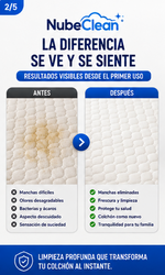 NubeClean®️ Eliminación instantánea de manchas en colchones