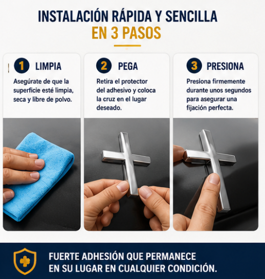 conduce siempre protegido contra accidentes con Jesusprotect® -  Juego de 2 pegatinas con emblema de cruz y Jesus en 3D; accesorios de fácil aplicación para coches, motos y SUV