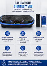 Merach Slim Maquina vibratoria diseño curvo, 200 W, potente, Bluetooth, oscilante lineal de cuerpo completo para drenaje linfático, recuperación y tonificación corporal