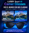 LUSBY Smart AI Camer Glasses - lentes con IA, grabación de videos en 4K,  fotocromáticas de 8 MP, ajuste táctil, ideales para viajes y aventuras al aire libre, fotografía manos libres, traducción en tiempo real, conectividad Bluetooth y protección UV