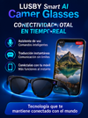 LUSBY Smart AI Camer Glasses - lentes con IA, grabación de videos en 4K,  fotocromáticas de 8 MP, ajuste táctil, ideales para viajes y aventuras al aire libre, fotografía manos libres, traducción en tiempo real, conectividad Bluetooth y protección UV