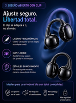 INSONIXN Auriculares inalámbricos Bluetooth 6.0, micrófono integrado y gancho para la oreja; resistentes al agua, 36 horas de reproducción, sonido de alta fidelidad; cómodos para entrenamientos, deportes, conductores, trabajo en casa u oficina