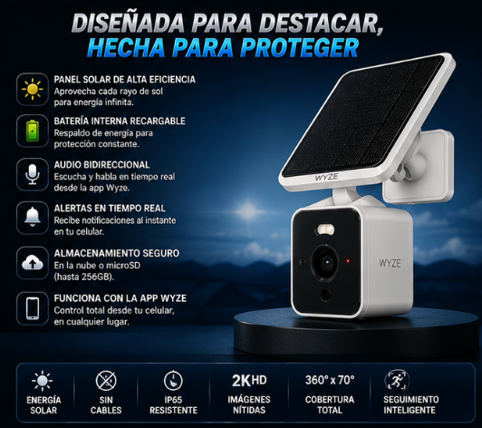 Cámara solar Wyze Pan 2K