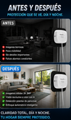 HomiQ Cámara de seguridad para ventanas: Life 3MP 2K, cámara WiFi para interiores (2,4 GHz/5 GHz) con visión nocturna a color mediante IA, detección de movimiento con enfoque automático