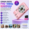 Cámara digital FHD 1080p con tarjeta SD, zoom digital de 16x, con tecnología vintage, revive la magia de los años 2000 con definción 4k, minicámara compacta portátil para niños, adplescentes y adultos