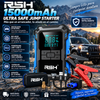 RSH 15000mAh Ultra Safe Jum Starter, arrancador de bateria, inlfador de llantas a 2000 psi, powerbank tipo c y usb, linterna de 1000 lumens con funcion graduable a intermitente, garantia de 12 meses incluida