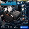 Car Armrest Cojín para reposabrazos de coche, funda para consola central 5 en 1 con 2 bolsillos de almacenamiento, portavasos, compartimento para pañuelos y ranura para teléfono; Alivia la fatiga al conducir, UNIVERSAL apto para todos los vehículos