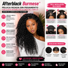 Afterblack Burmese®  peluca rizada sin pegamento, con ajuste invisible en la línea del cabello y sistema de cordón (estilo "flip-over"). Fácil de colocar y perfecta para principiantes; cabello humano rizado