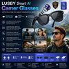 LUSBY Smart AI Camer Glasses - lentes con IA, grabación de videos en 4K,  fotocromáticas de 8 MP, ajuste táctil, ideales para viajes y aventuras al aire libre, fotografía manos libres, traducción en tiempo real, conectividad Bluetooth y protección UV