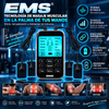 EMS® Dispositivo compacto y recargable de masaje muscular: 10 modos, doble canal, 30 niveles de intensidad, 10 electrodos; ideal para el cuello, espalda, piernas y brazos. Recupera tus músculos y elimina el dolor con 5 minutos de aplicación