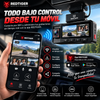 REDTIGER A3 Dash cam WiFi de varios canales (frontal, trasera e interior) con tarjeta SD de 128 GB; cámara para coche con resolución 2.5K + 1080P, sensor G, modo de aparcamiento 24 horas y resolucion nocturna en 4k.