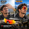 Monster AI Smart Glasses - Dispositivo wearable con Bluetooth 6.0, sonido de alta fidelidad (Hi-Fi), Traduccion con IA, reducción de ruido, protección UV, diseño ligero