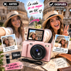 2026 Digital Camara para fotografía 2026, cámara portátil para vlogging con pantalla plegable, tarjeta SD de 128 GB, correa de muñeca y temporizador; graba vídeos fluidos. Captura cualquier momento en 4k Vintage