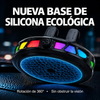 CarBracket™️  Cargador para teléfono de coche con carga inalámbrica y rotación de 360°  iluminación ambiental RGB — Succión ultraestable, bloqueo automático, apto para salpicadero y parabrisas, compatible con iPhone y Android