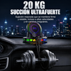 CarBracket™️  Cargador para teléfono de coche con carga inalámbrica y rotación de 360°  iluminación ambiental RGB — Succión ultraestable, bloqueo automático, apto para salpicadero y parabrisas, compatible con iPhone y Android