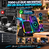 Altavoz JBL Bluetooth 5 en 1 con inducción inalámbrica, soporte para teléfono, batería recargable de emergencia, luz ambiental multicolor y diseño plegable de 300° (compatible con tabletas, iPhone y Android)