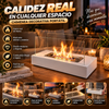 Ambiente instantáneo LUXURY, Llama real, Sin complicaciones - chimenea decorativa portátil para interior/exterior 50*20