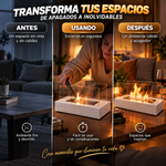 Ambiente instantáneo LUXURY, Llama real, Sin complicaciones - chimenea decorativa portátil para interior/exterior 50*20