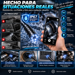 Endoscopio/boroscopio de inspección automotriz HD 1920P, resolución W400, 8 luces LED ajustables, cable semirrígido tipo serpiente de 3,5 m (11,48 pies), resistencia al agua IP67, sistema Plug & Play