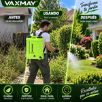 VAXMAY pulverizador de mochila a batería (3,2 galones, 80 PSI) para jardín; compatible con baterías Makita de 18 V; incluye 5 boquillas, batería de 2,0 Ah y cargador; presión de 80 PSI.