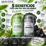 SKINTIFIC®  Clay Stick 2PCS(purificante de artemisa) / Volcano Detox (desintoxicante volcánico) / Bright Boost (iluminador y uniformador del tono); limpieza profunda de poros, control de grasa y fórmula no agresiva.