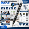 Bolígrafo de lujo con cámara 1080P-Mini grabadora de video portátil de bolsillo para cámara de soporte de tarjeta SD de 32 GB para reuniones de negocios, aprendizaje en el hogar y en el aula